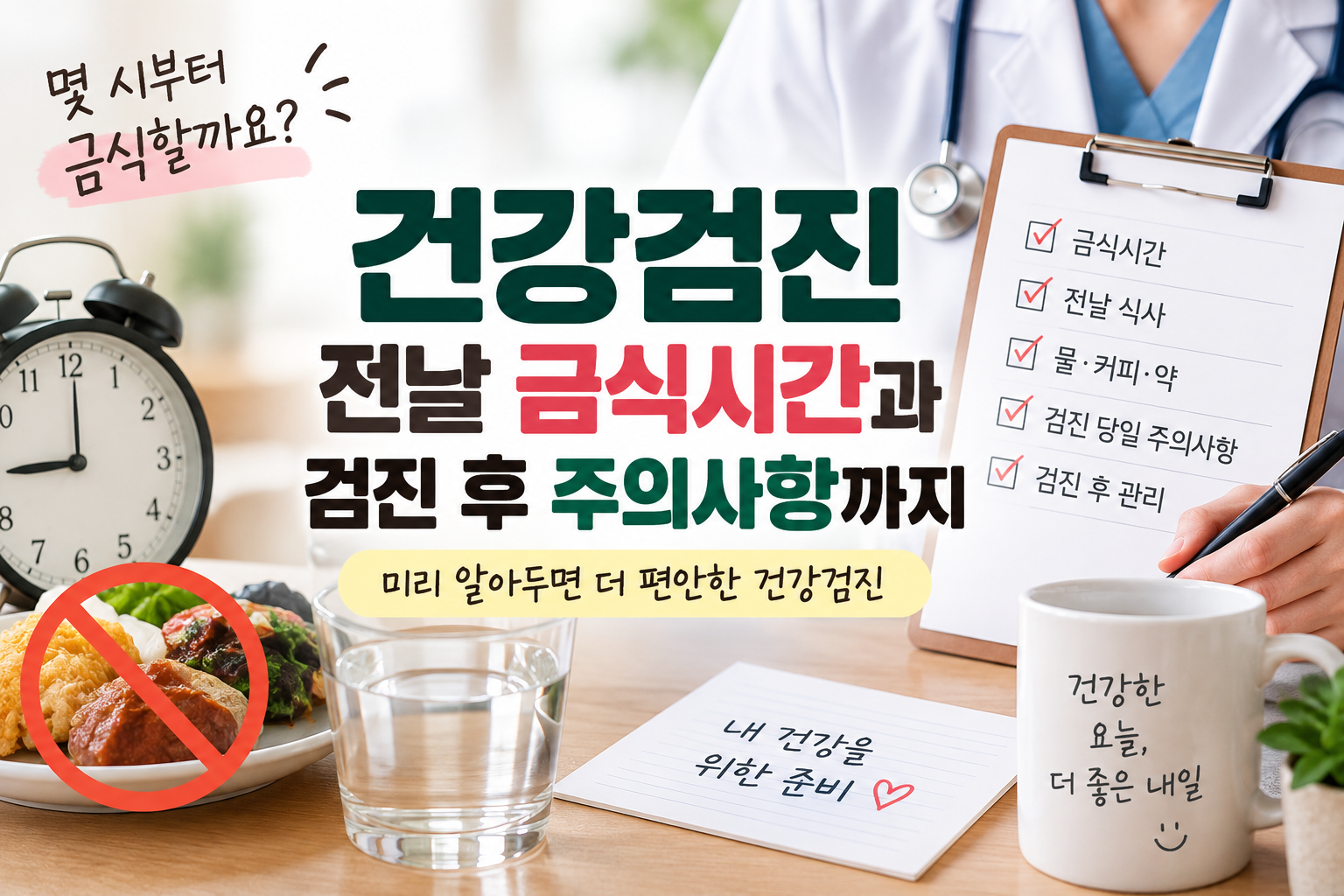 건강검진 전날 금식 시간과 검진 후 주의사항까지