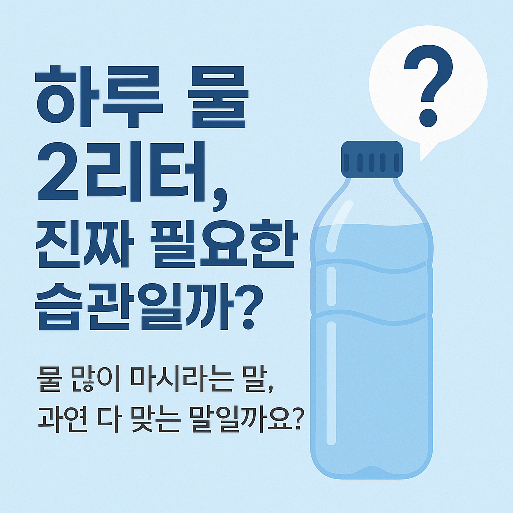 하루 물 2리터, 진짜 필요한 습관일까?