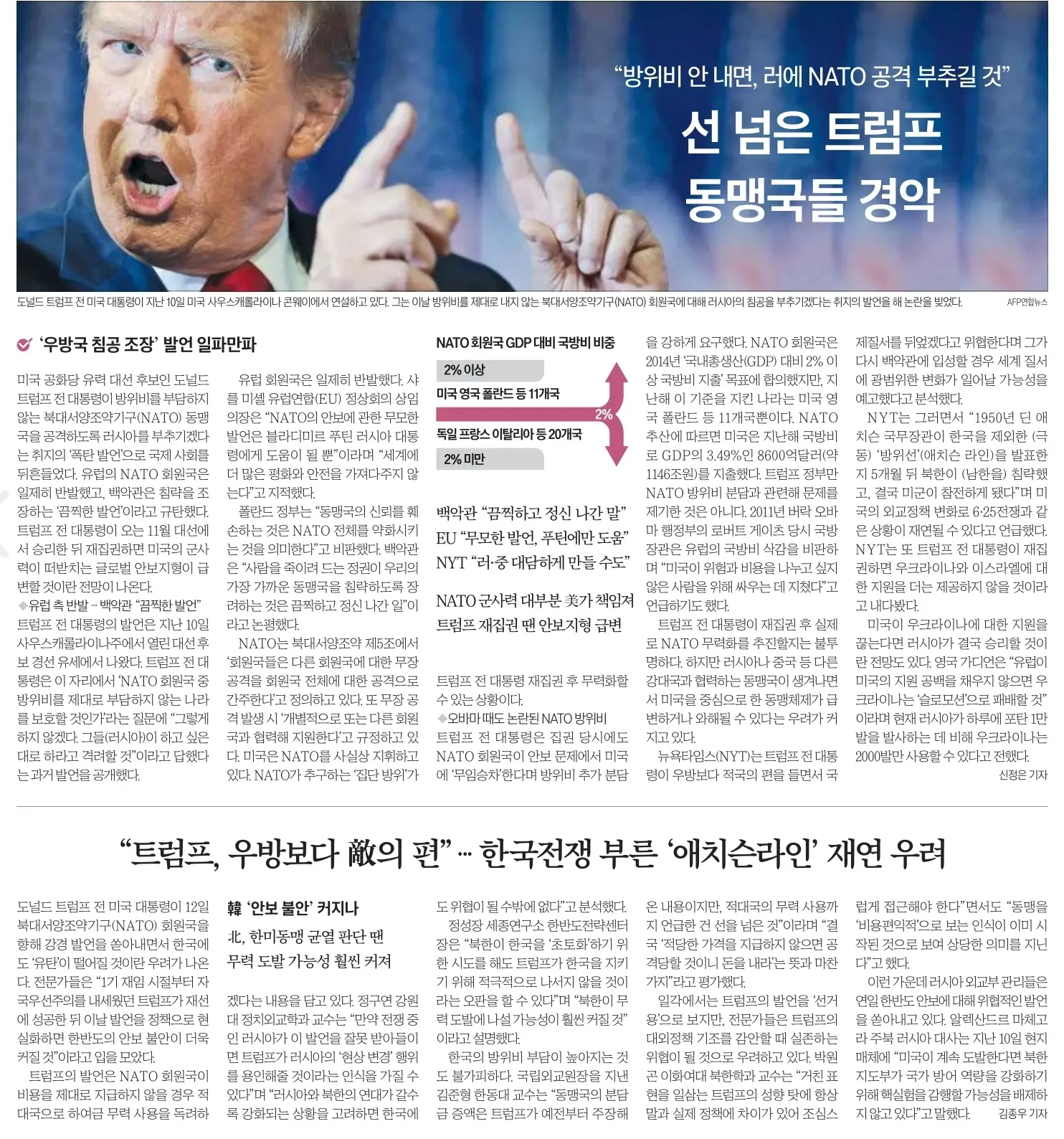 2월 13일 화 신문스크랩