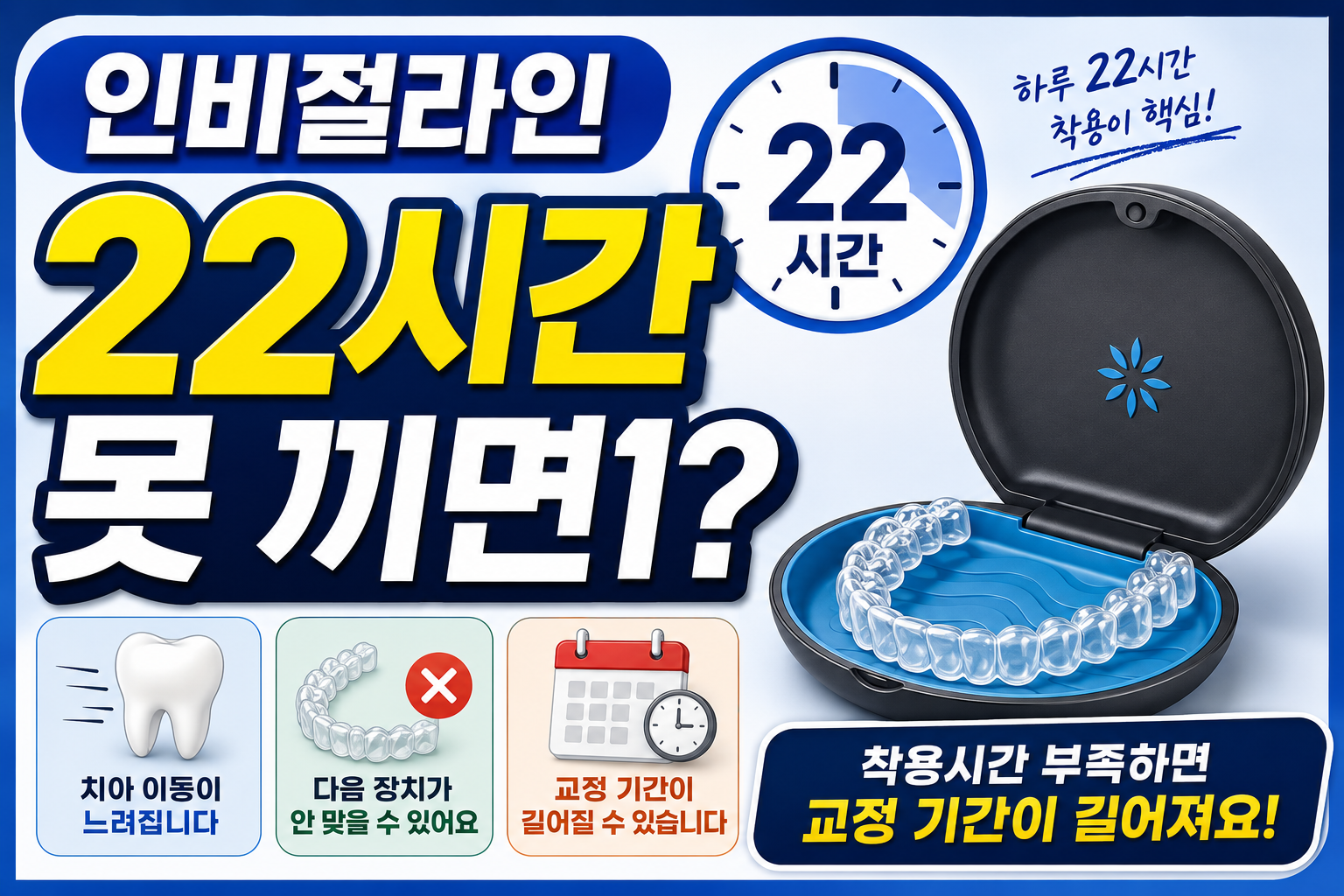 인비절라인 22시간 못 끼면?