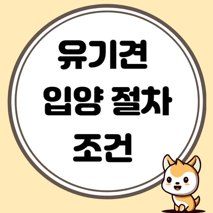 유기견 입양 절차와 조건, 주의 사항