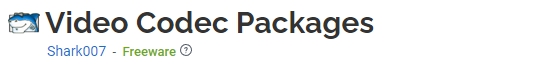 Video-Codec-Packages