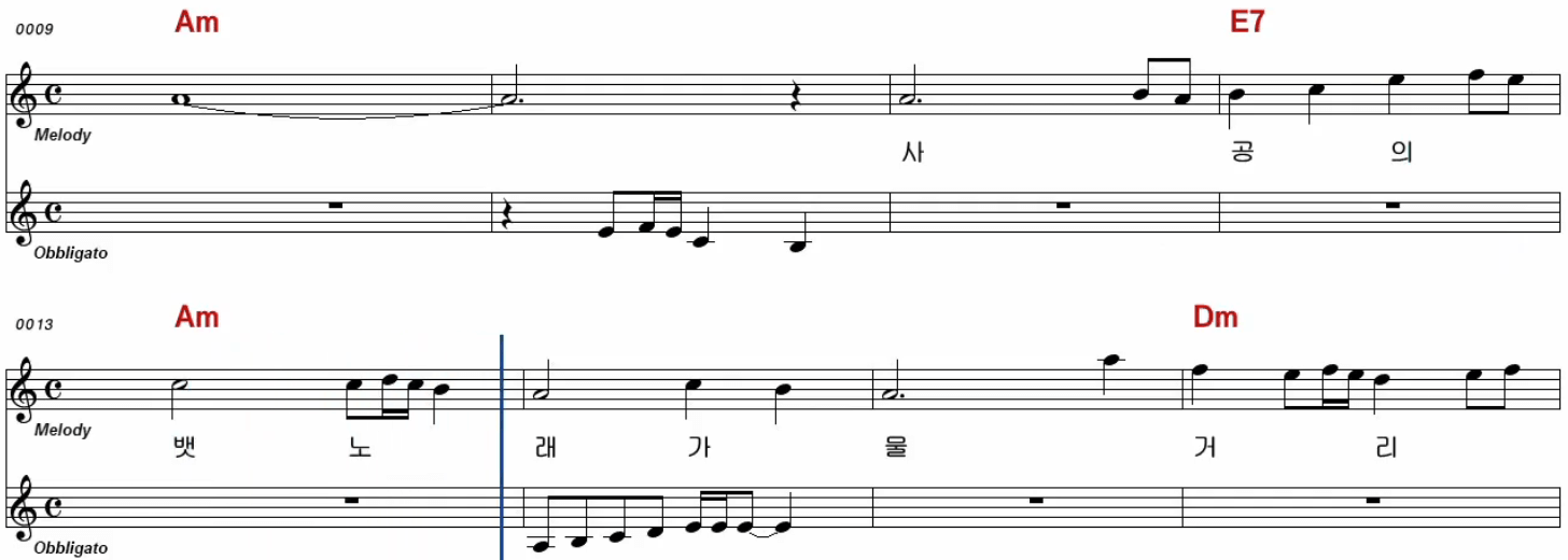 배아현(이난영) 목포의 눈물 악보