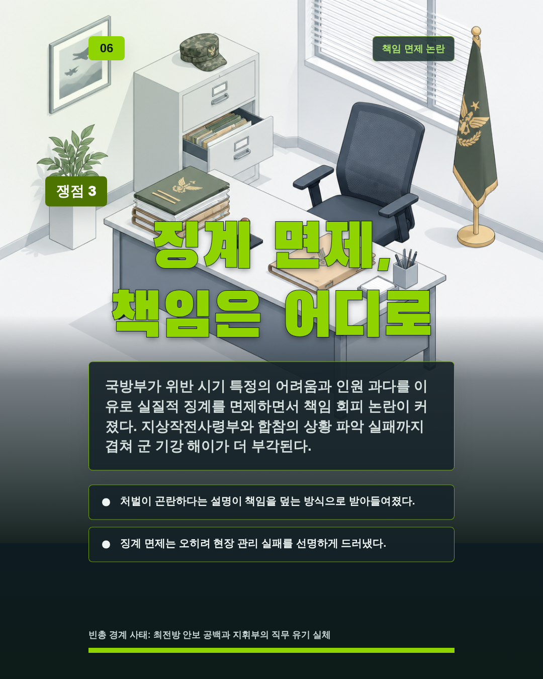 징계 면제, 책임은 어디로