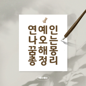 연예인나오는꿈해몽