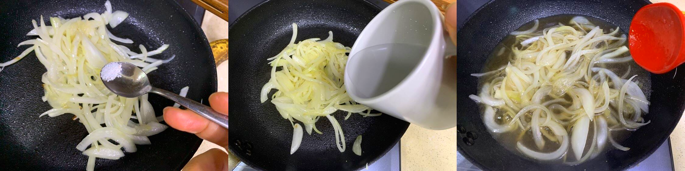 계란덮밥-양파볶기