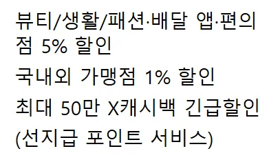 현대카드X CUT 주요 혜택 간단한 안내