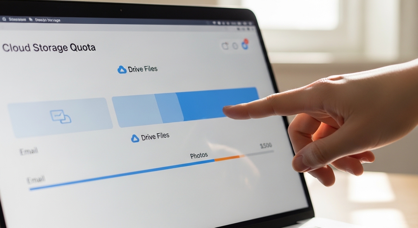 휴지통을 비워야 용량이 늘어납니다