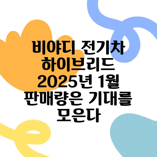 비야디 전기차 하이브리드 2025년 1월 판매량은 기대를 모은다