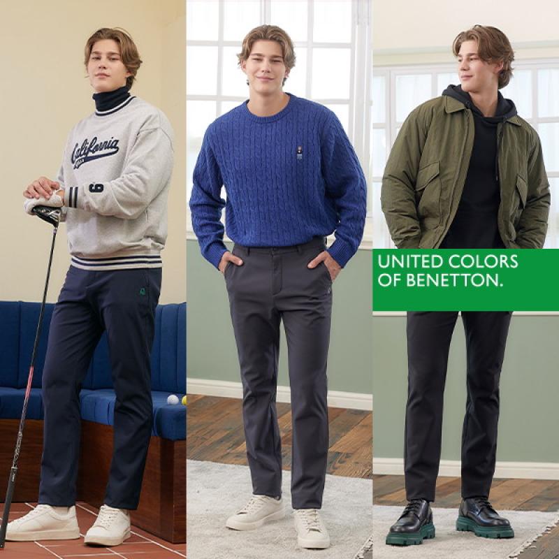 TV쇼핑 23FW 베네통 골프 시그니처 웜기모팬츠 3종 남성