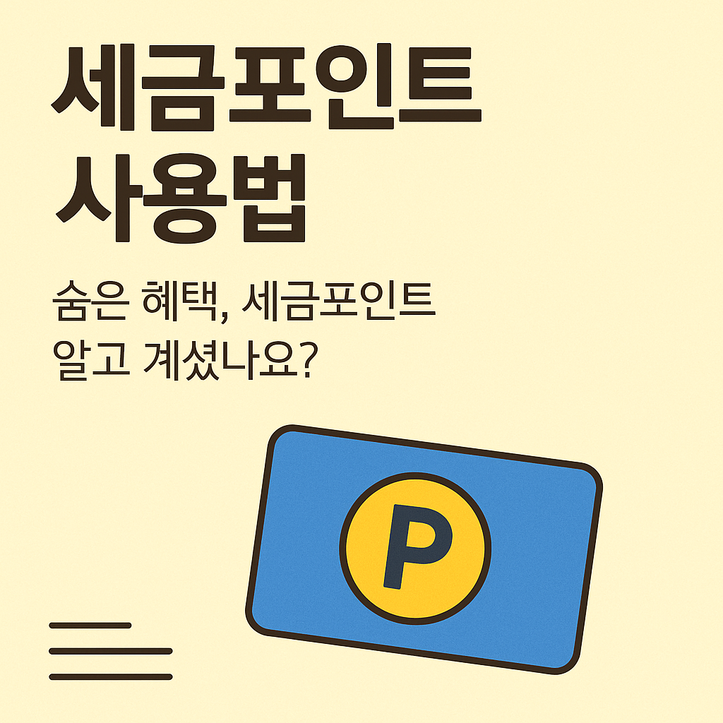 세금포인트 사용법 완전 정리