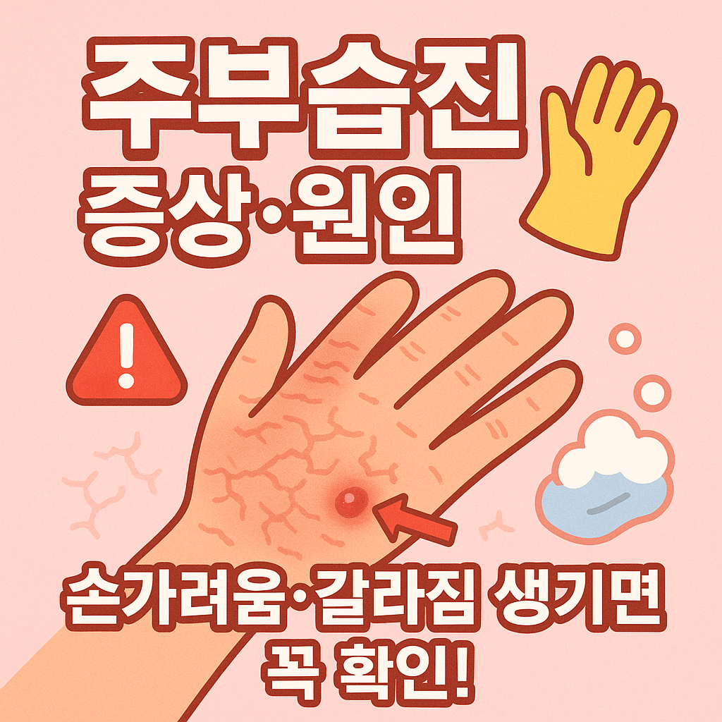 주부습진 증상·원인 완벽 정리! 손가려움·갈라짐 생기면 이 글부터