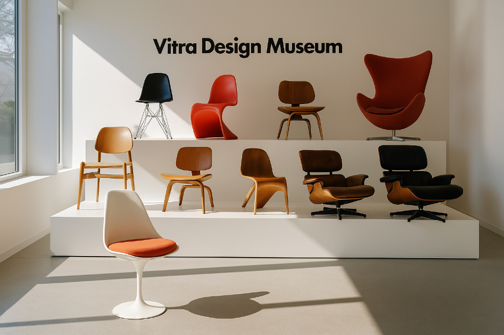Vitra가 판매하는 의자가 전시된 이미지