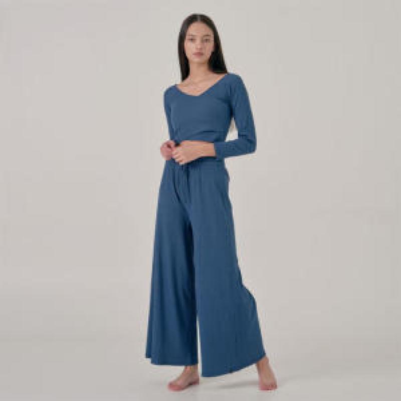 오즈이즈 립 와이드 팬츠 - 카멜 OZPN2098