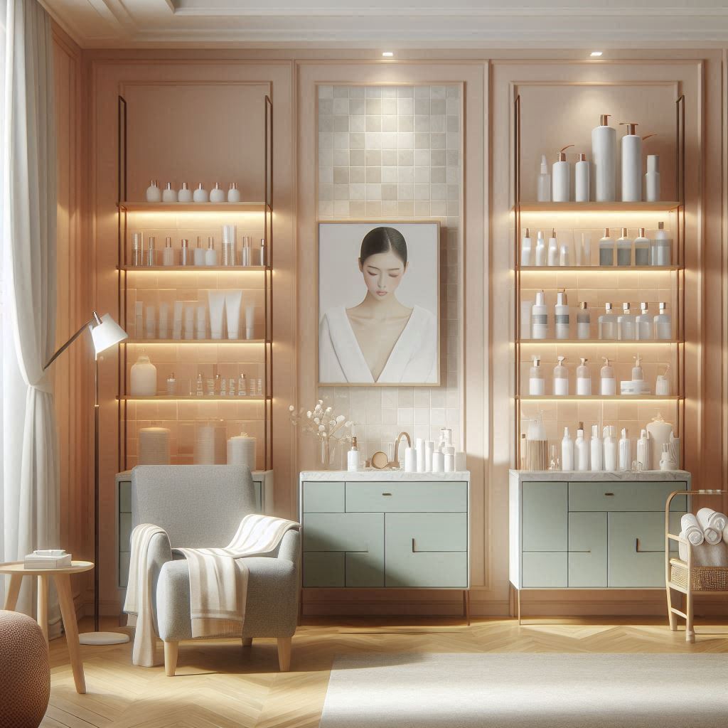 피부,체형관리 샵 배경