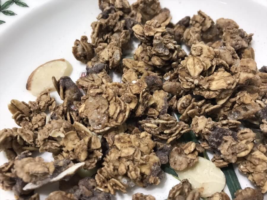 그래놀라를 가까이에서 찍은 사진