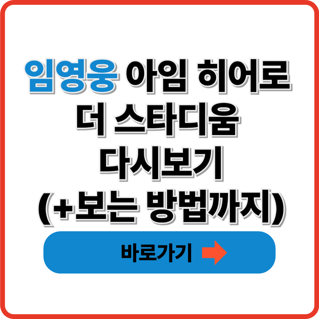 임영웅 아임 히어로 더 스타디움 다시보기(+보는방법까지)