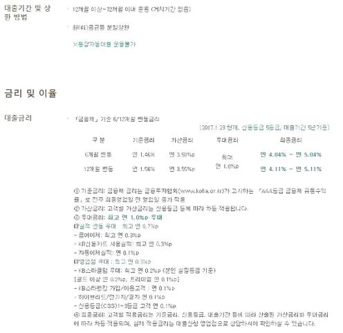 국민은행 중고차대출