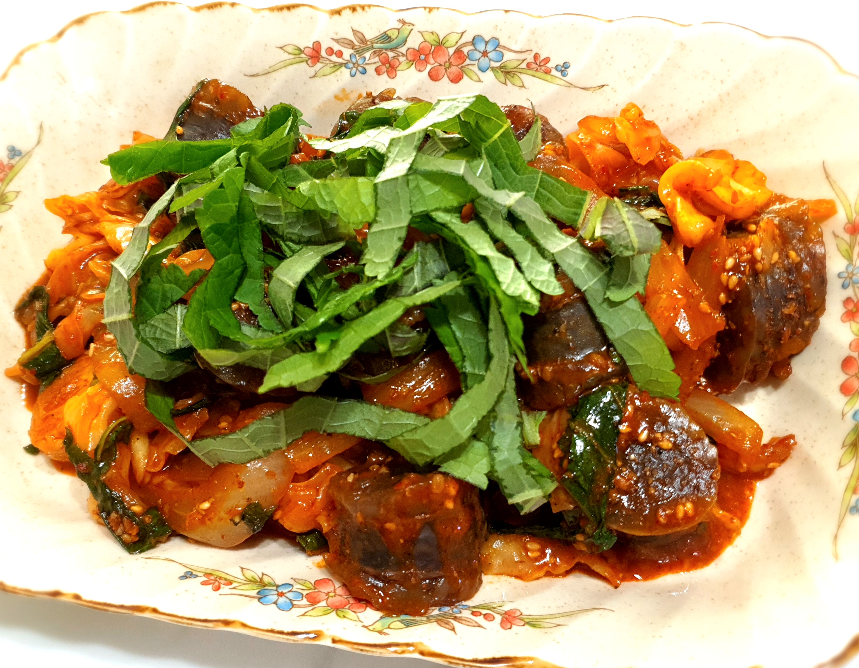 매콤하고-맛있는-순대볶음을-만들었습니다.