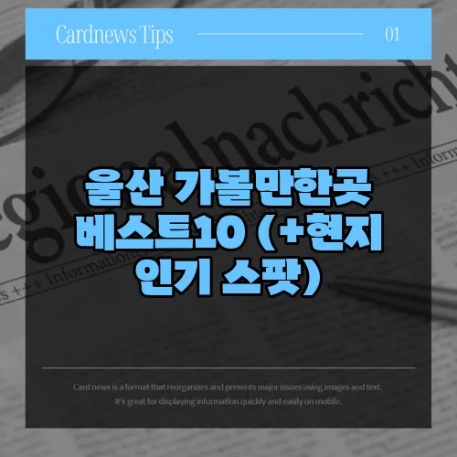 울산 가볼만한곳 베스트10 (+현지 인기 스팟)
