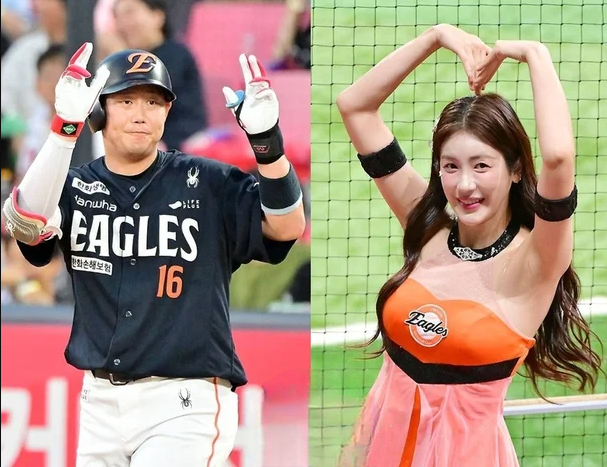 한화 하주석과 김연정 사진