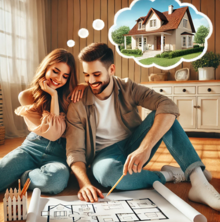 주택 구매를 꿈꾸는 신혼부부 이미지