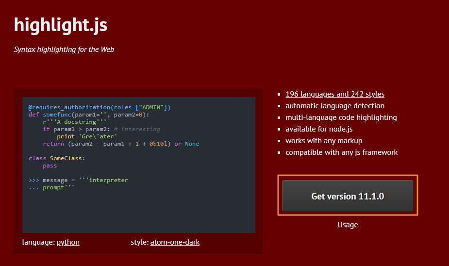 highlight.js Download highlight.js Download