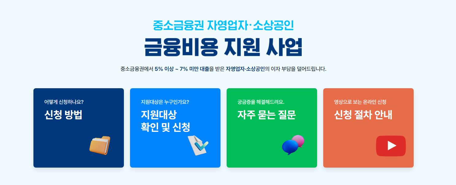 소상공인 이자 환급 일정 및 신청하기