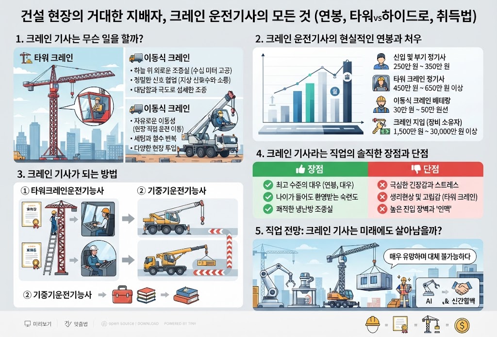 크레인 임대료 및 운전기사 연봉