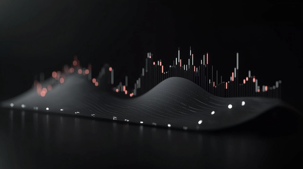 견고한 금융 성장을 나타내는 고급스러운 주식 시장 그래프. 지속 가능한 성장을 상징하며 안정감과 신뢰감을 불러일으킨다.