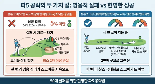 파5 안전한 공략을 위한 설명 이미지