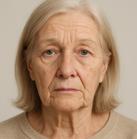 피부노화가 진행된 모습