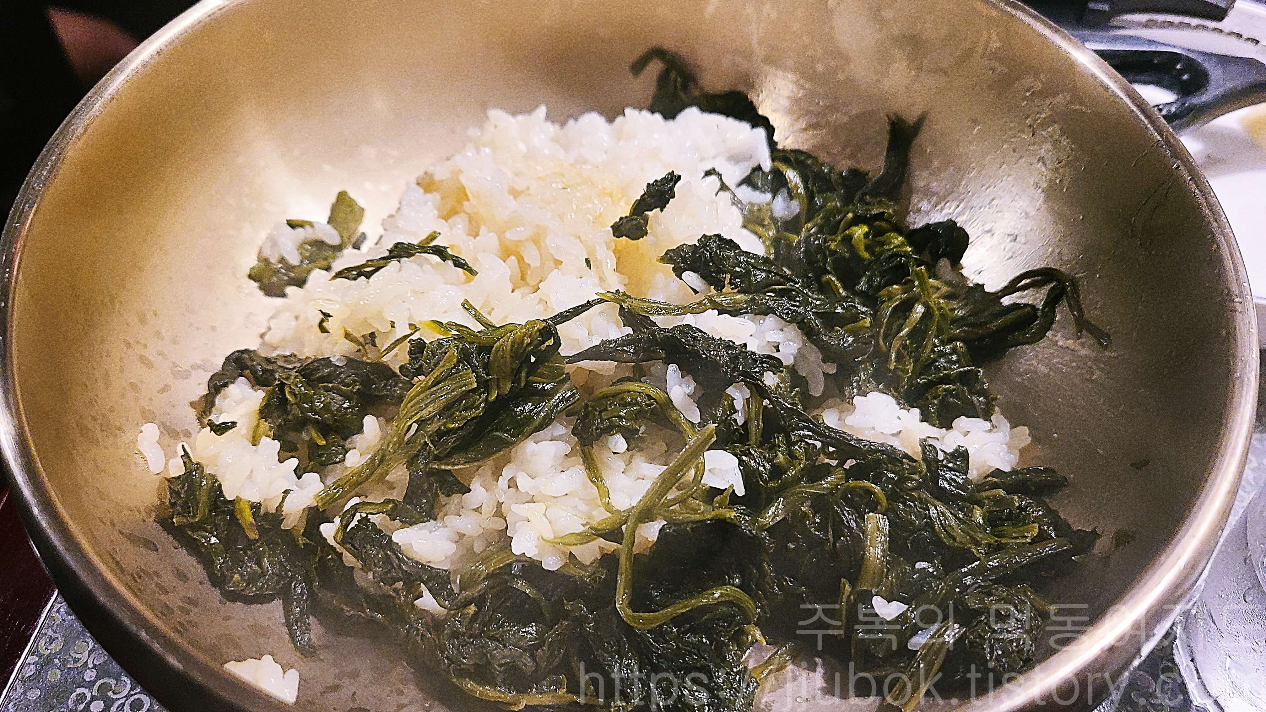 물꽁오리-꼬막비빔밥-곤드레밥