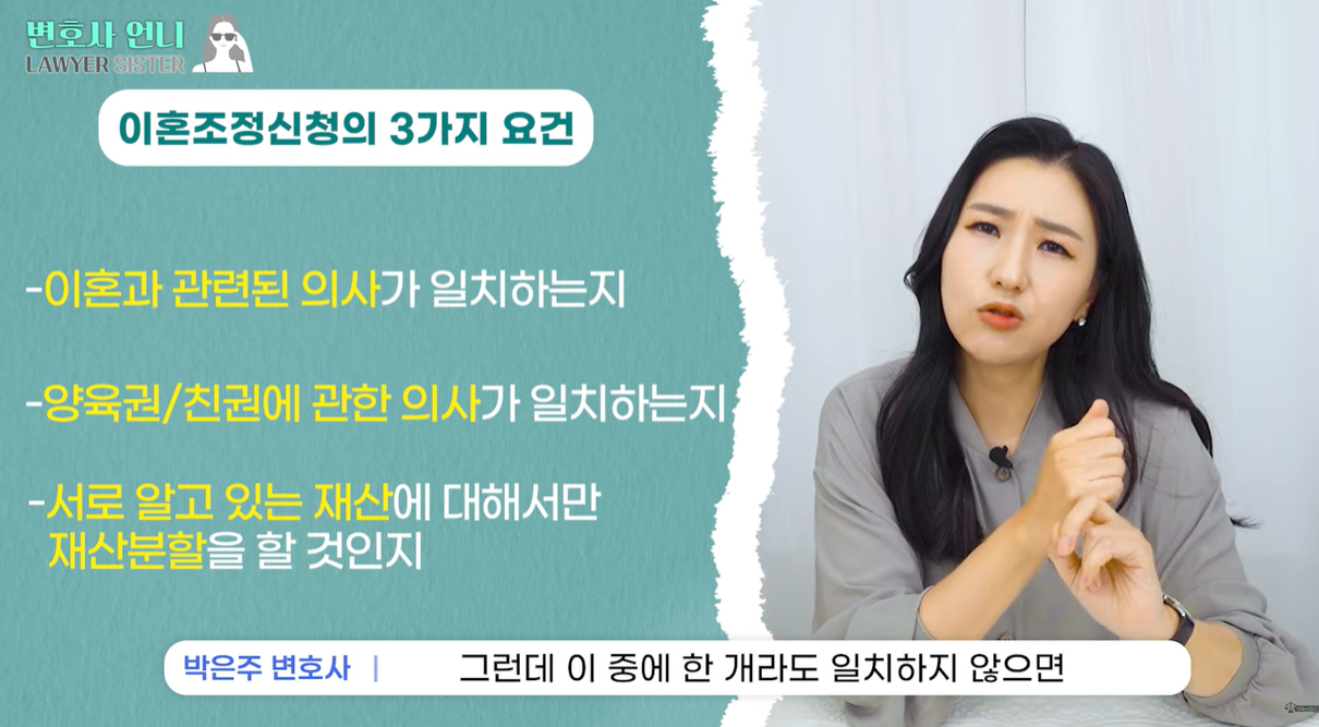 이혼조정신청의 3가지 요건