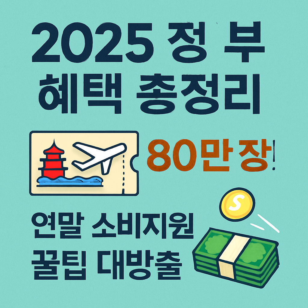 [2025 정부 혜택 총정리] 숙박·여행 쿠폰 80만 장! 연말 소비지원 꿀팁 대방출 💸