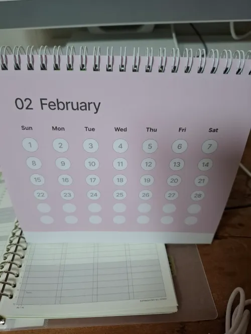 책상 위 탁상달력을 활용한 도파민 디톡스 일정 관리와 습관 기록 (Managing dopamine detox schedules and habit tracking using a desk calendar)