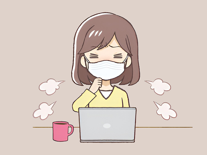 기침이-심한-여성