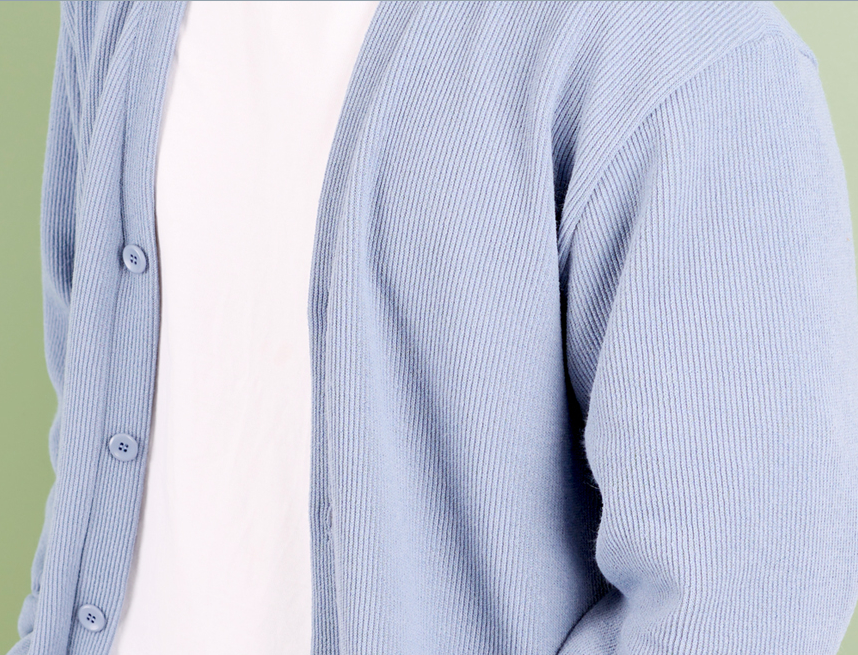 봄철 남성 의류 추천 BEST 5 - ELLEXTI 리브드 코듀로이 루즈핏 니트 카디건