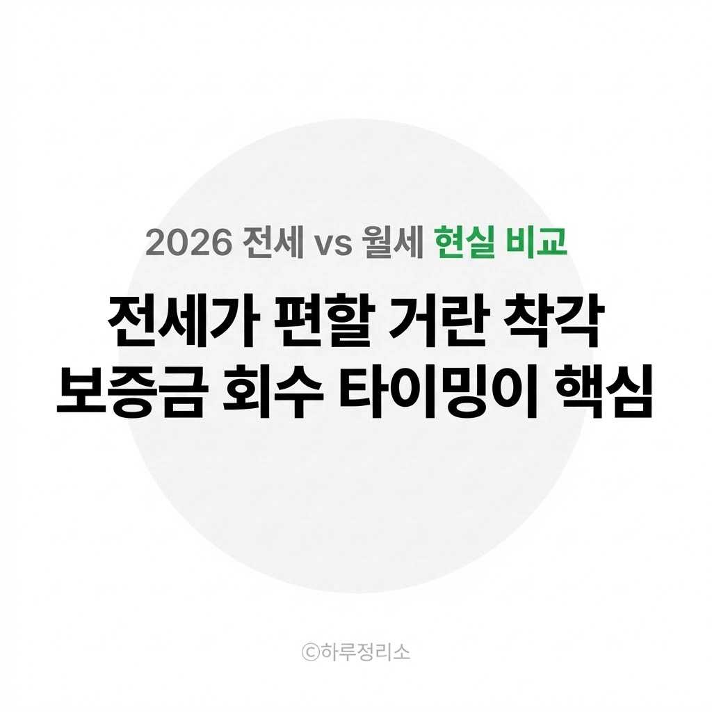 전세로 들어가면 안심할 줄 알았는데, 계산이 깨지는 순간이 있습니다