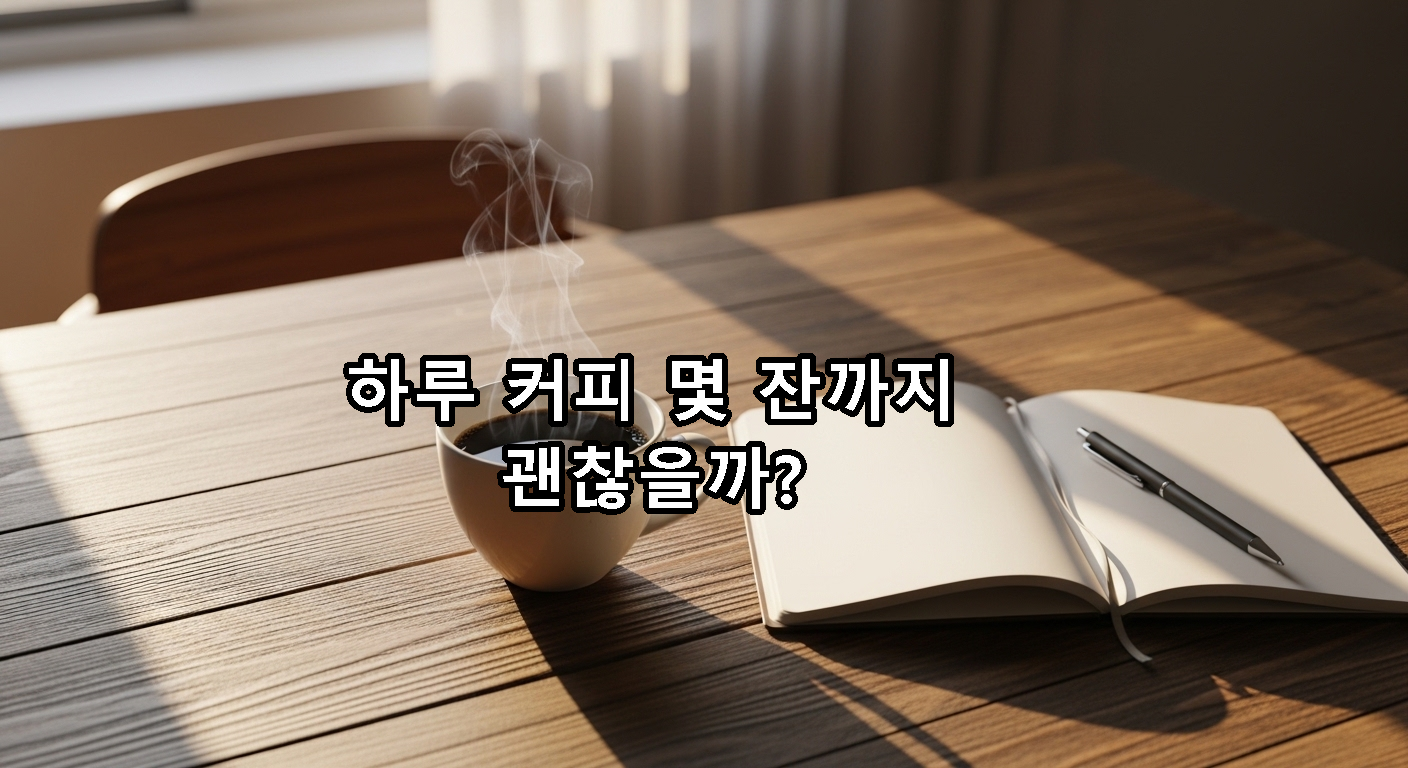 하루 커피 적정 섭취량을 설명하는 아침 커피 한 잔 이미지