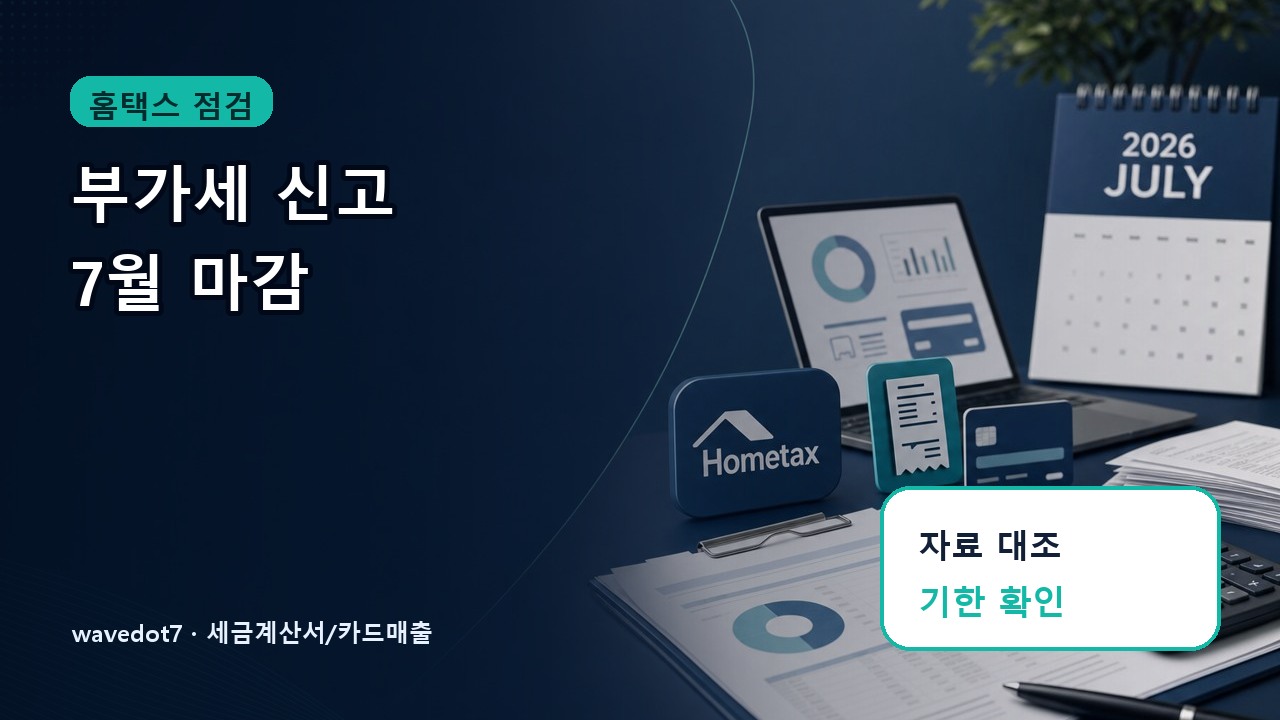 부가세 신고기간 2026 7월 홈택스 세금계산서 카드매출 납부기한 썸네일
