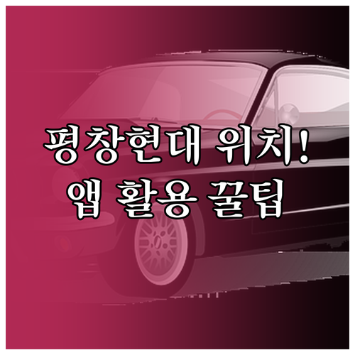 현대자동차 평창군 서비스센터 위치와 ..