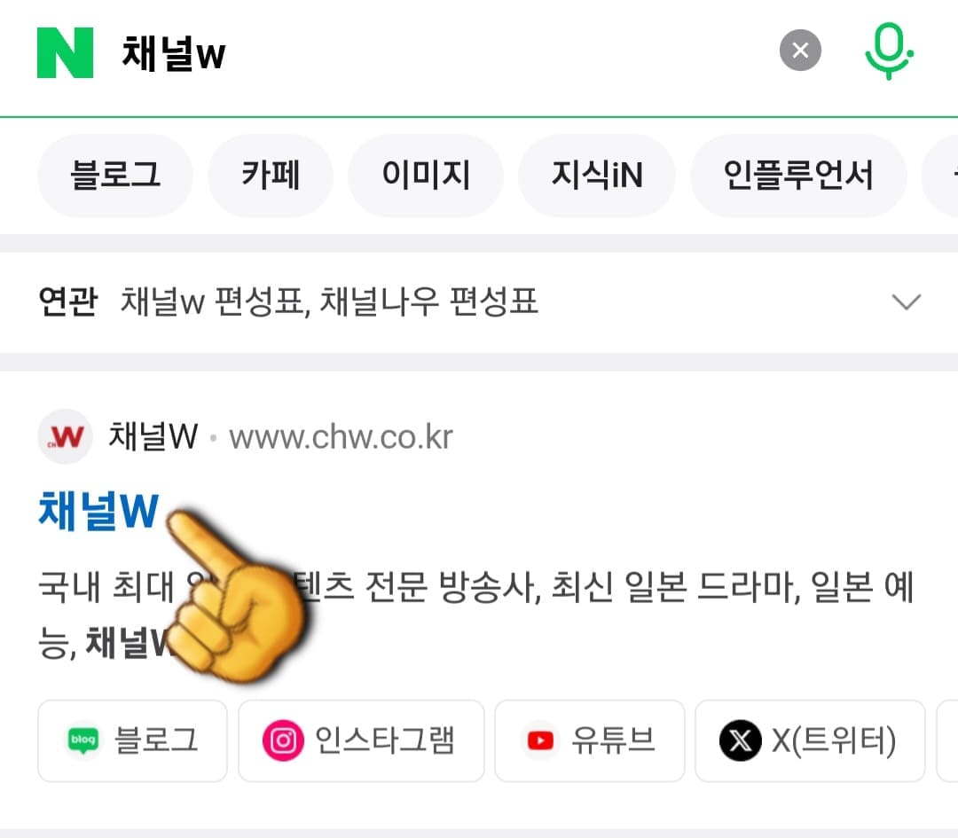 채널-W-편성표-및-채널번호-확인-방법-안내-그리고-가장-상단에-나오는-채널-W-공식-홈페이지를-클릭합니다.
