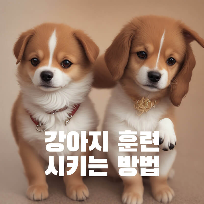 강아지 훈련시키는 방법