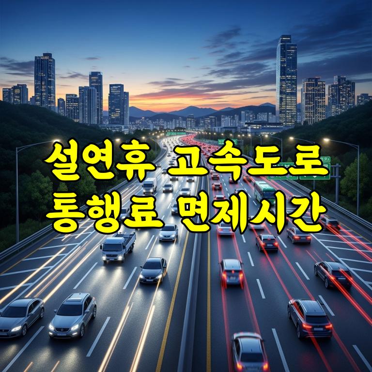 설연휴 고속도로 통행료 면제 시간