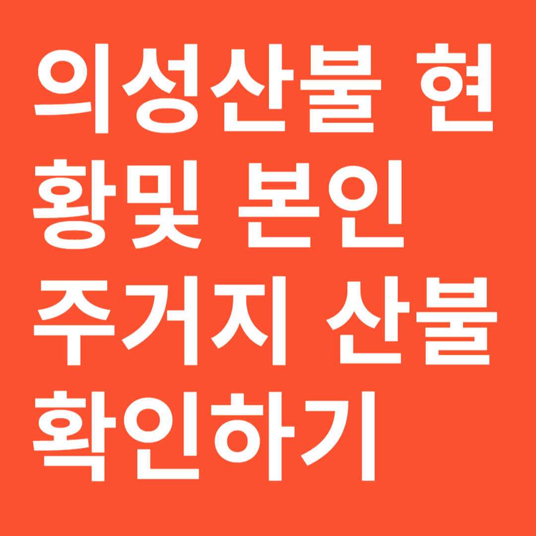 의성산불현황및 주거지 산불확인