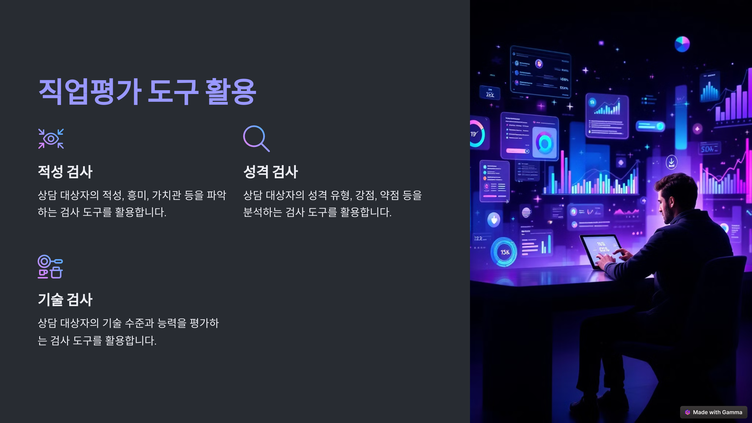 직업평가 도구 활용