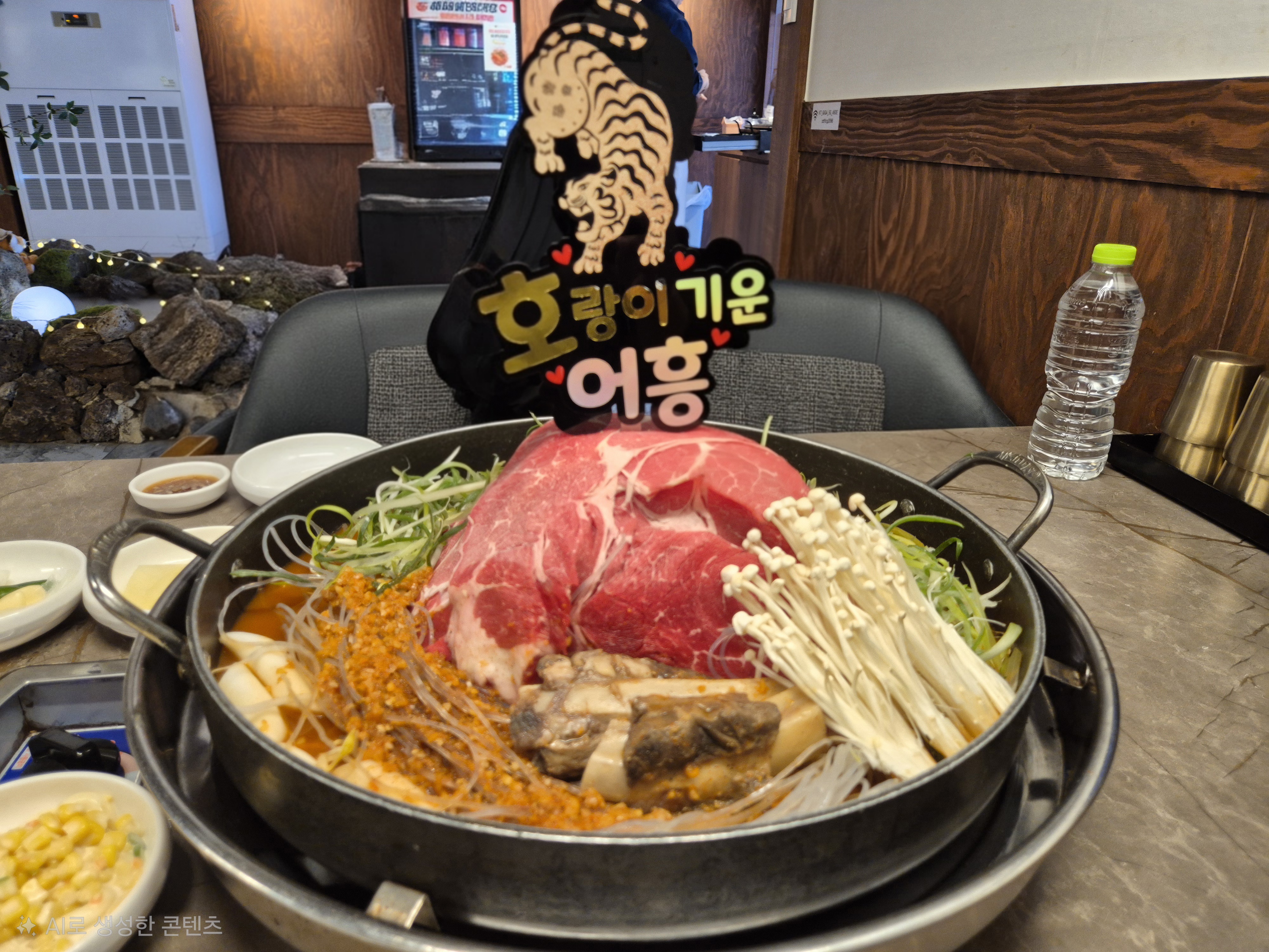 물갈비 소고기 2인분입니다. 고기가 산더미처럼 많습니다.