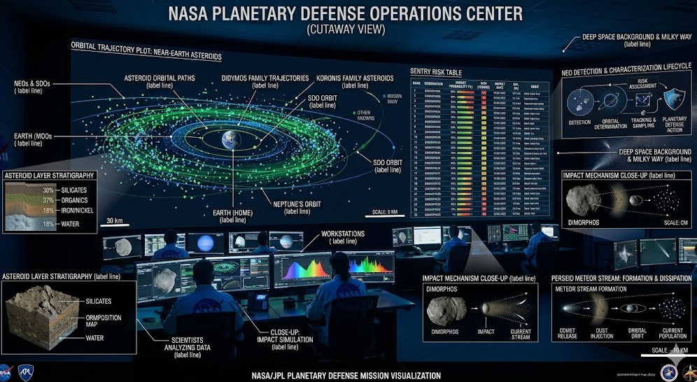 NASA JPL 센트리 시스템 운영 화면