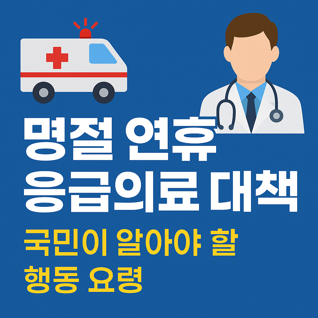 명절 응급 상황시 문여는 병원&middot;약국 확인 방법